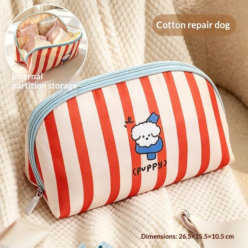 Cartoon Printed 3In1 Underwear Storage Bag Organizer Bags Waterproof Large Capacity Travel Bag For For Socks Bras Accessories