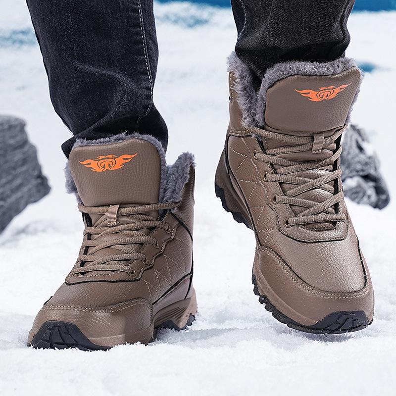 Plus Size Tactical Winter Boots: Warm, Velvet-Lined, Thick Snow Martin Boots for Men