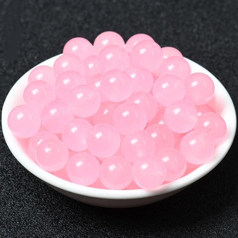 Aquamarine Chalcedony Round Beads Necklace & Earrings - DIY Handmade Jewelry Accessories.