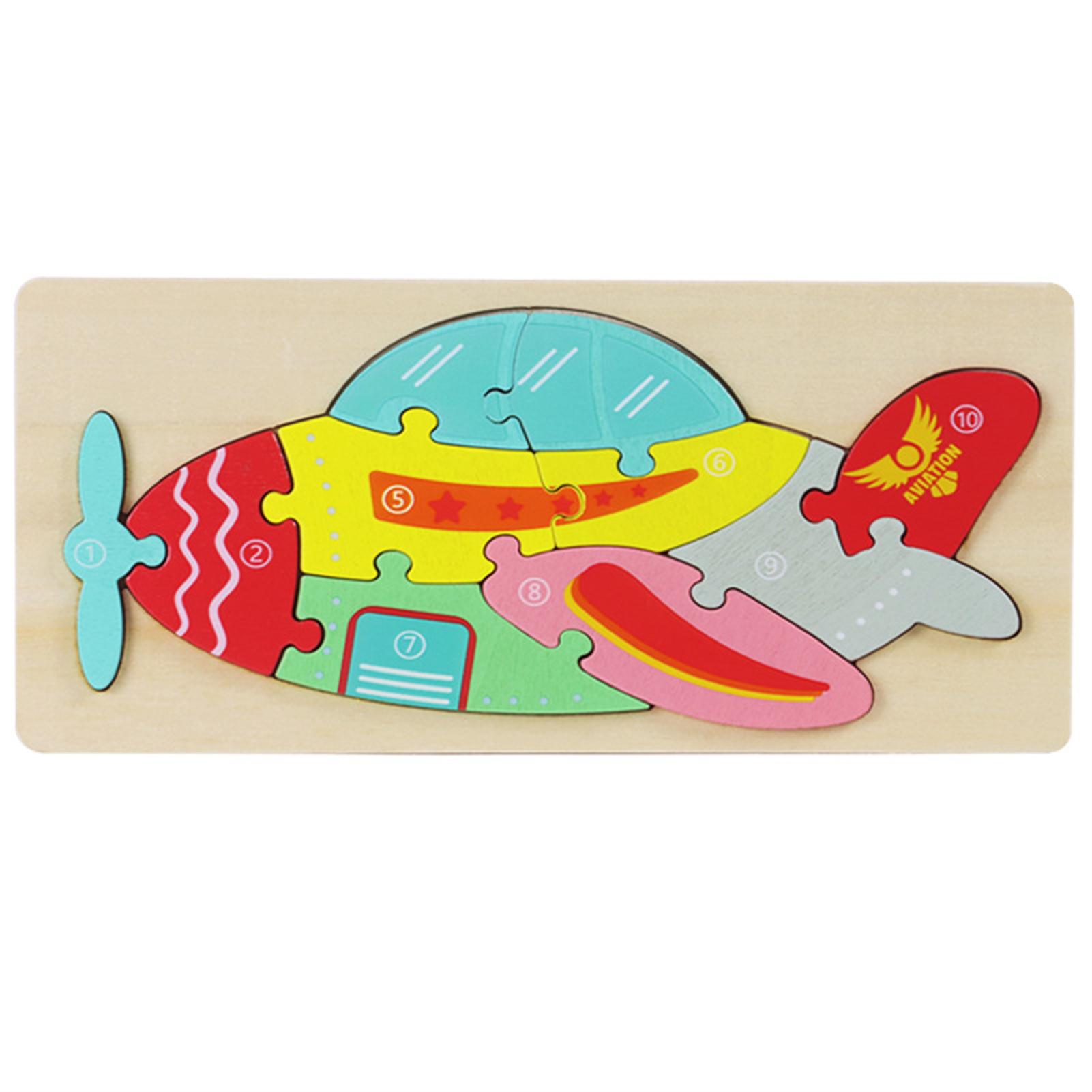 Wooden 3D Jigsaw Educational Toys Animals Puzzle Wood Toys With Numbers Kids Education Learning Toys