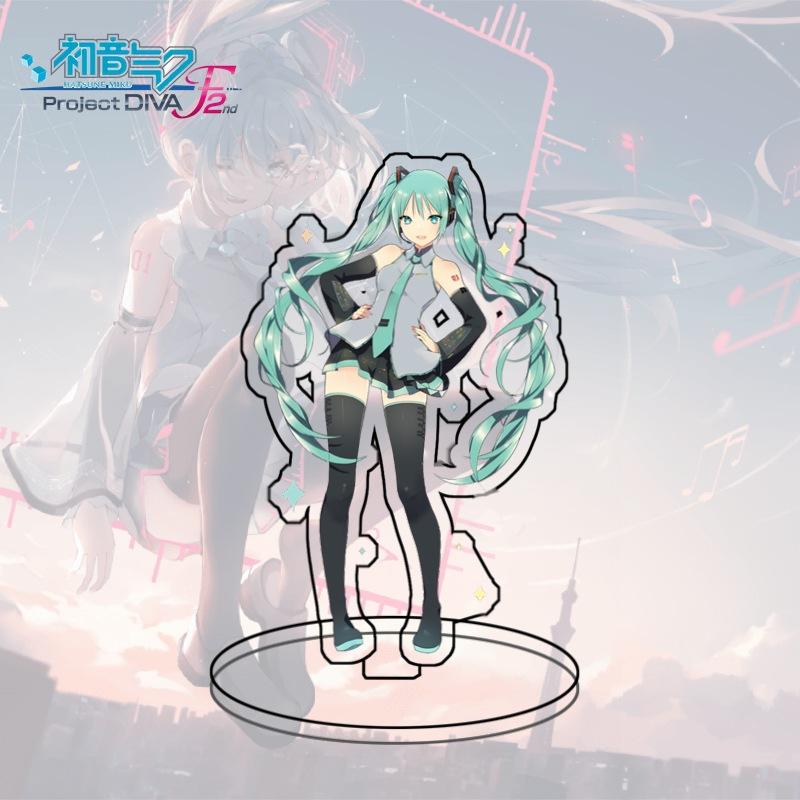 Large Standee Hatsune Miku Anime Acrylic Desktop Decor Cartoon Figure Collectible Gift For Fans
