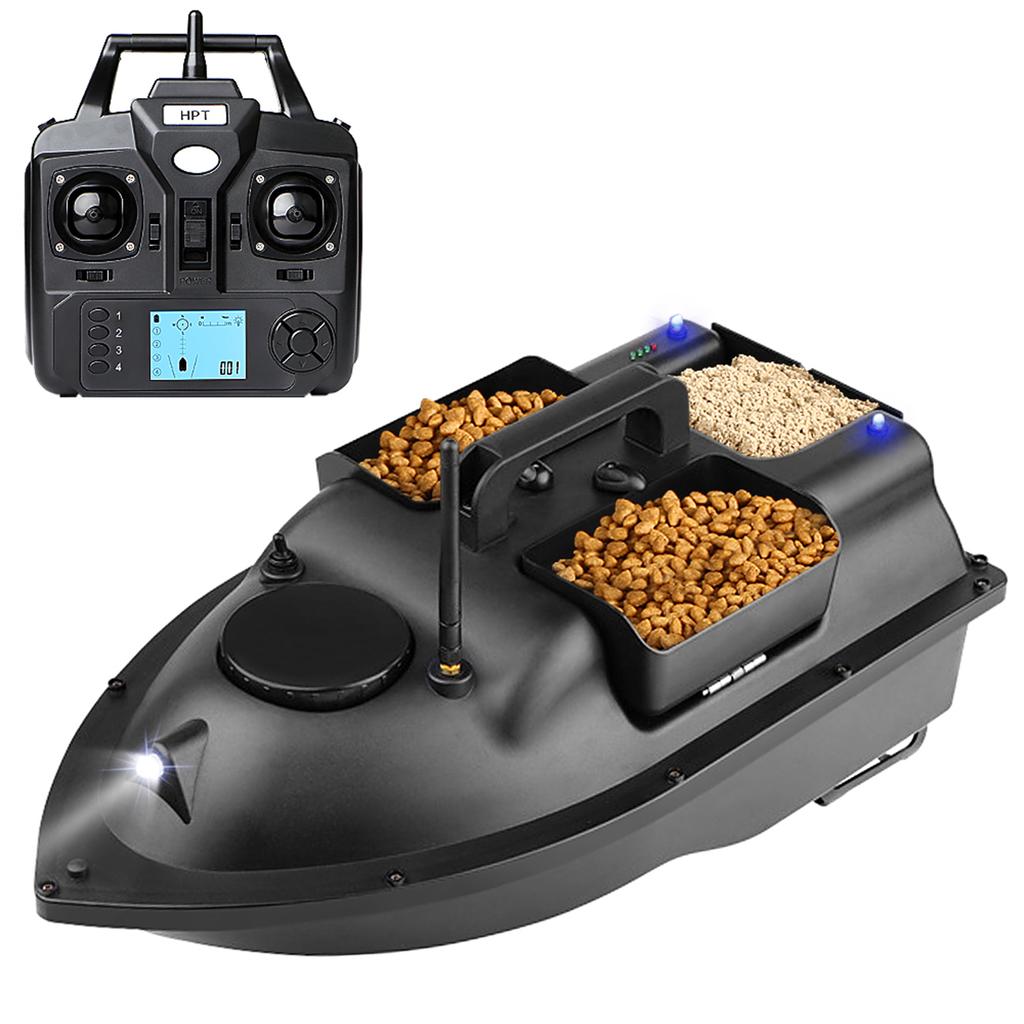 Sonar Finder 16 GPS Auto Return RC Fishing Bait Boat - 500M Range, Independent 3 Hopper, Auto Calibration, Waterproof