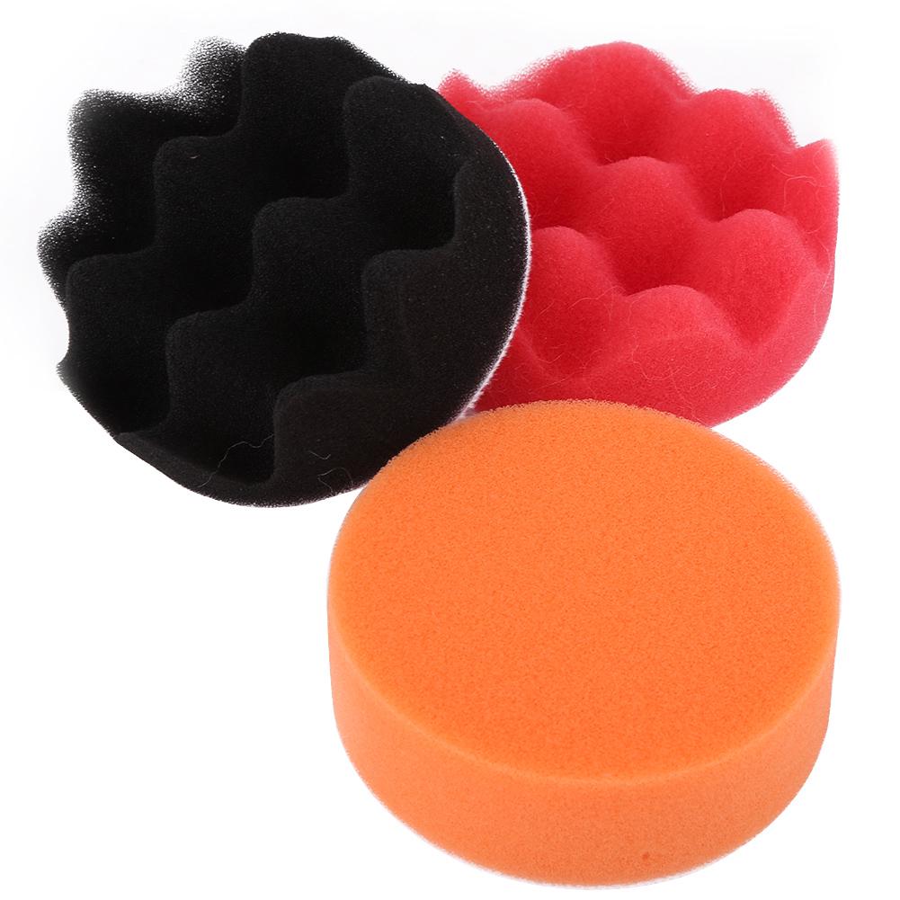 12Pcs 3 Inch Sponge Buffing Polishing Pad Kit for Car Polisher with Drill Adapter