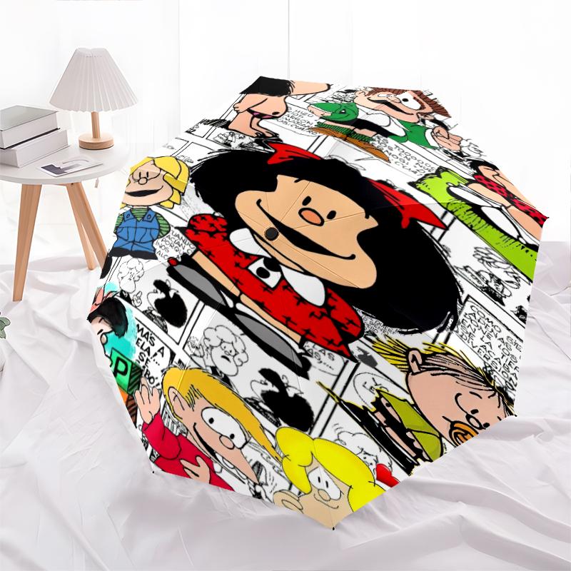 1pc Mafalda Umbrella Portable 8-rib Structure Suitable for All Seasons, Home, Travel, Outdoor Umbrella