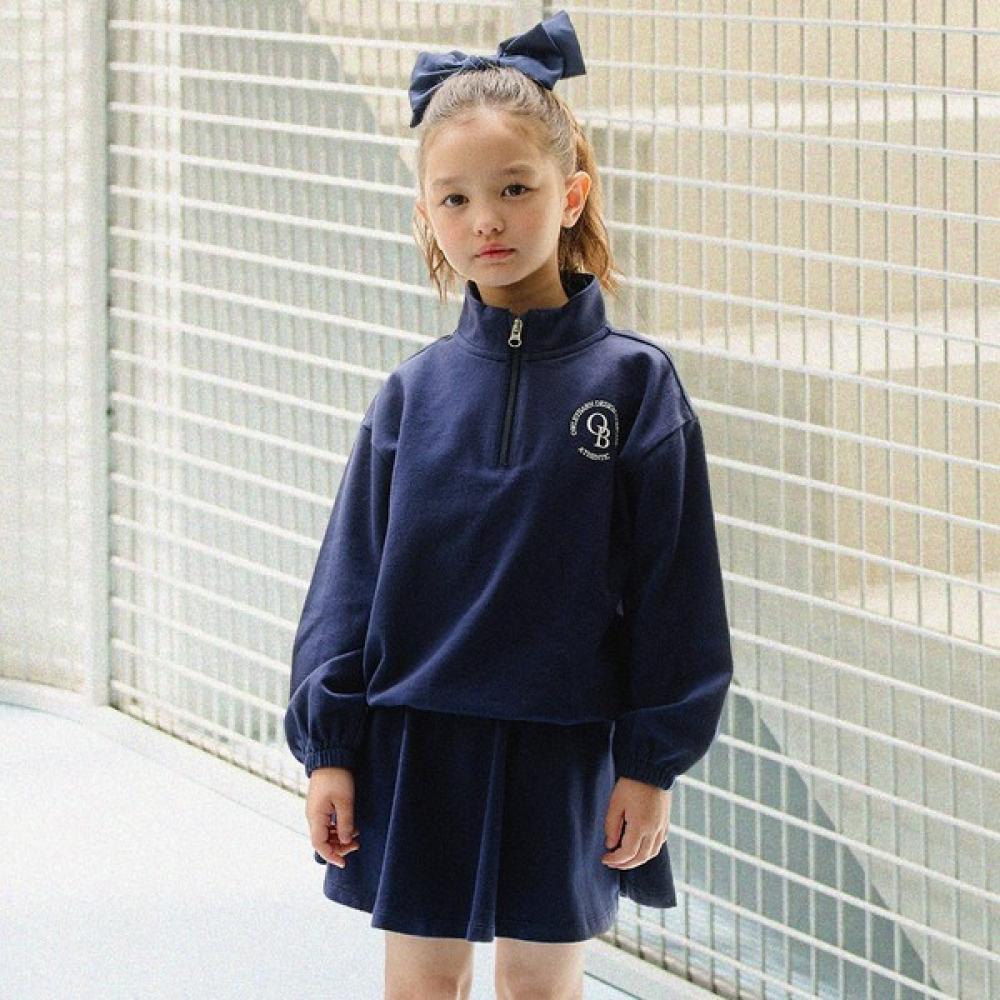 

Olivan Half Zip Up Skirt Top And Bottom Suit Navy navy/150