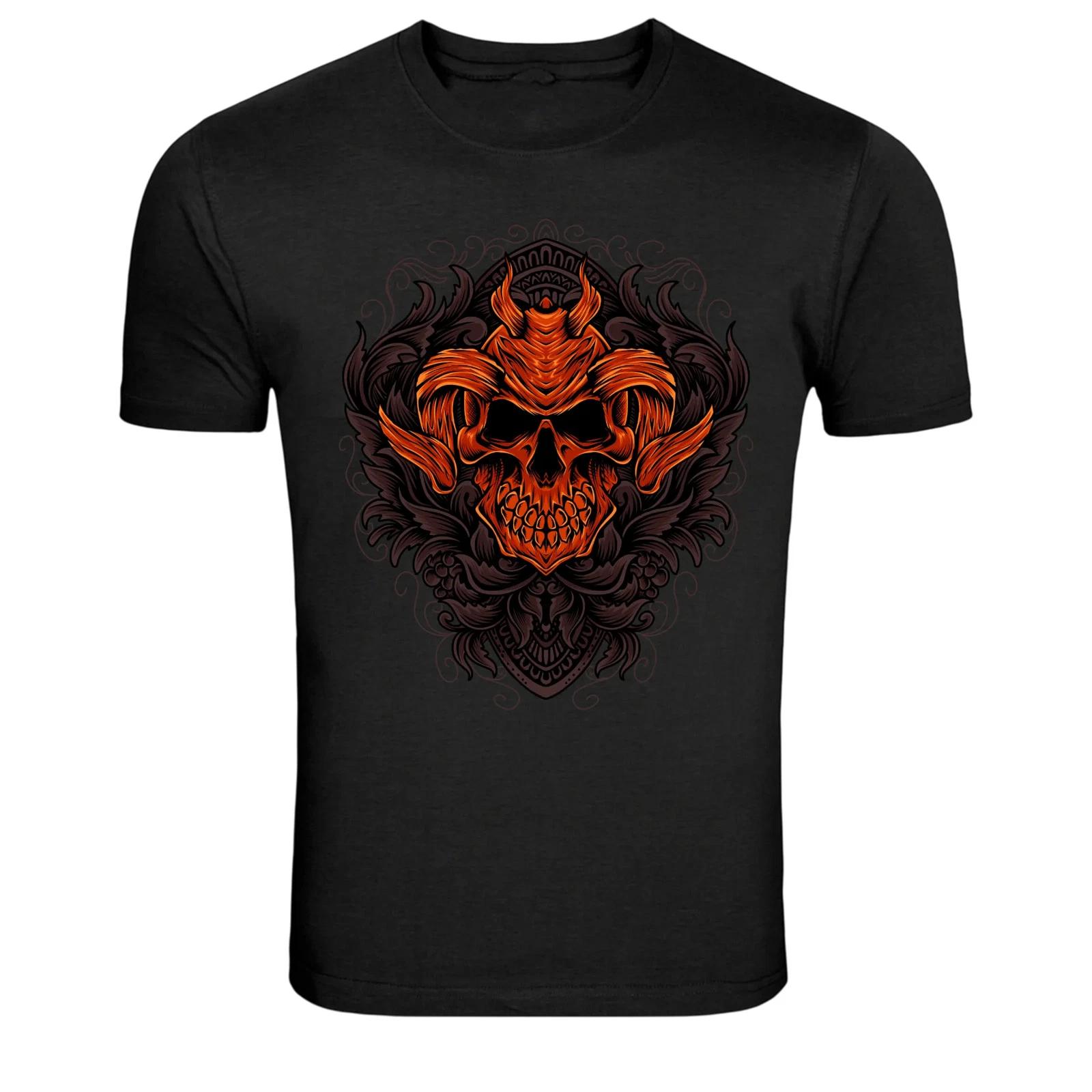 Demon Skull Dark Gothic Horror Graphic T-Shirt M
