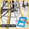 BULLSPANN Aluminum Alloy Rear Foot Flat Universal Compatible with Replacement Accessories Pegs, Pedals, Footrests, Replacement, Blue, 9/16" Axles,