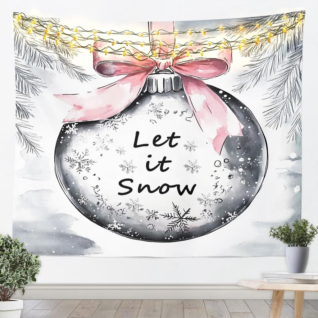 Weihnachtswandteppich Weihnachtsmann Schneeflocke Neujahrs-Hintergrund Wandbehang Dekoration Kamin Strümpfe Geschenke Hängendes Tuch