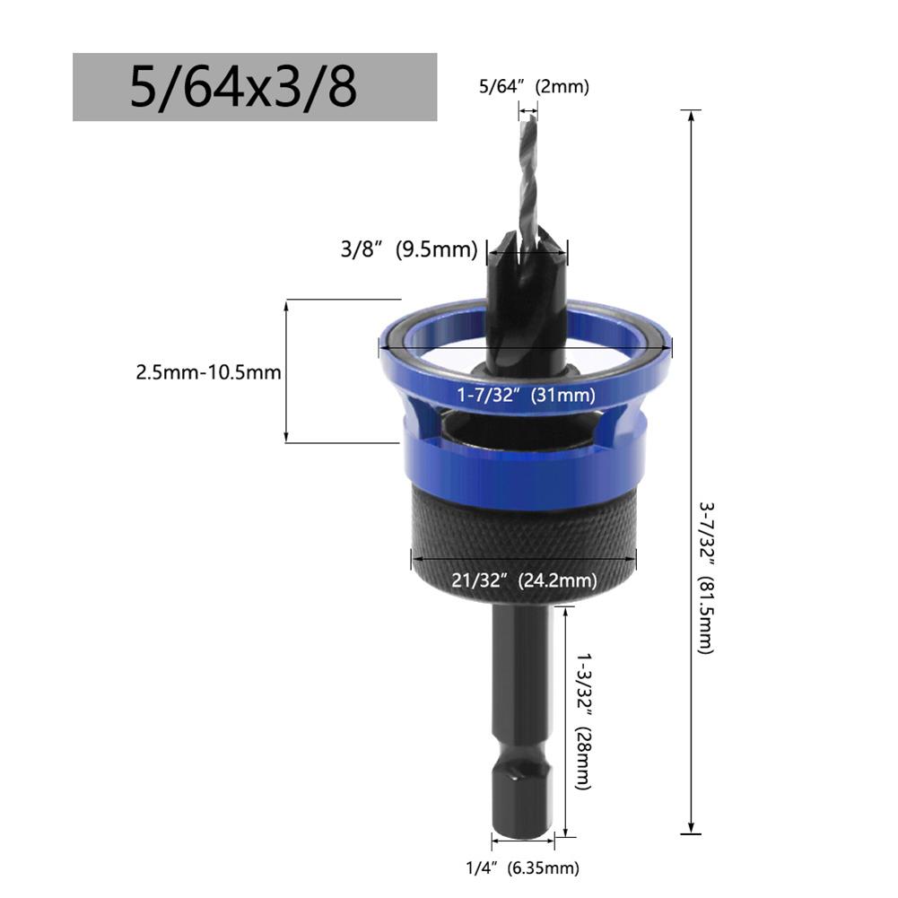 Handmade Drawers Countersink Drill Anti Kickback Drill Bit Router Bit Router Bit Anti Kickback Design Carpentry Tool