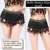 Sequin Belly Dance Hip Glitter Sequin Tassel Wrap Sparkly Bling Fringe Tassel Latin Dance Coin Hip Belt Waist Perfect for and performance [Getrays]