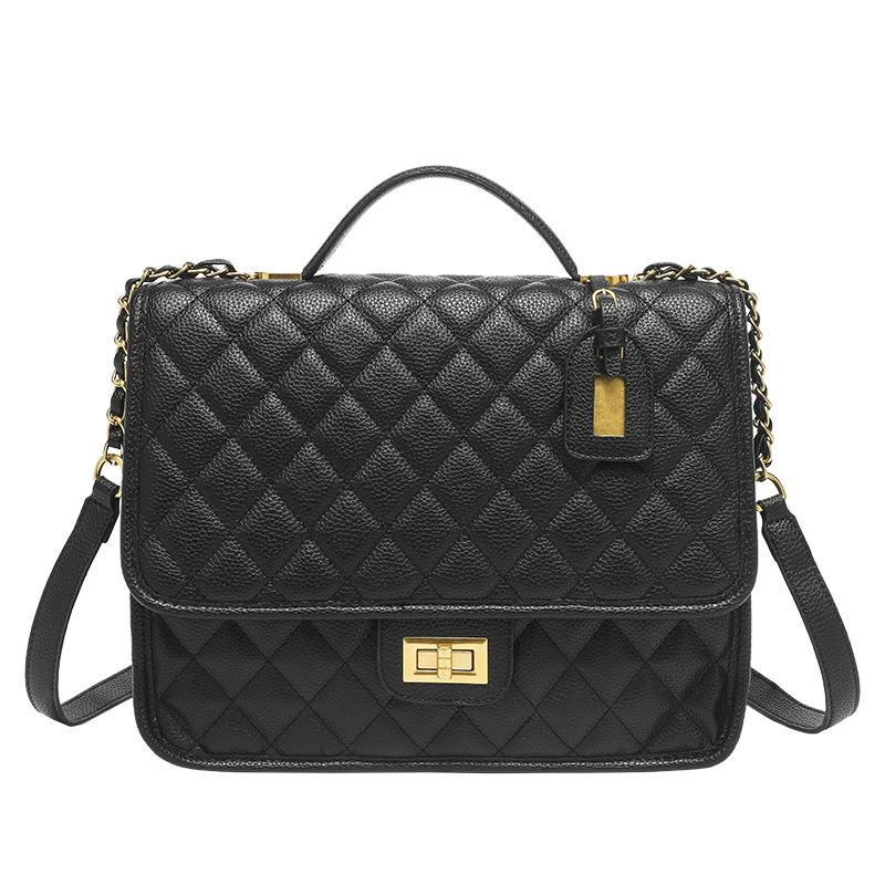 

Вместительная сумка-цепочка для поездок на работу, одноплечевая, кроссбоди, квадратная, новая, весна-лето, портативный рюкзак с двойной ромбовидной цепочкой, модный