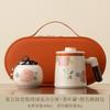 High-grade Ru kiln teacup   new home office cup tea separation personal special ceramic with lid mug