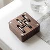 Walnut Cufflink Box, Solid Wood Magnetic Closure Storage Case for Men, Small Jewelry Organizer for Rings Necklace, Gift Box for Men