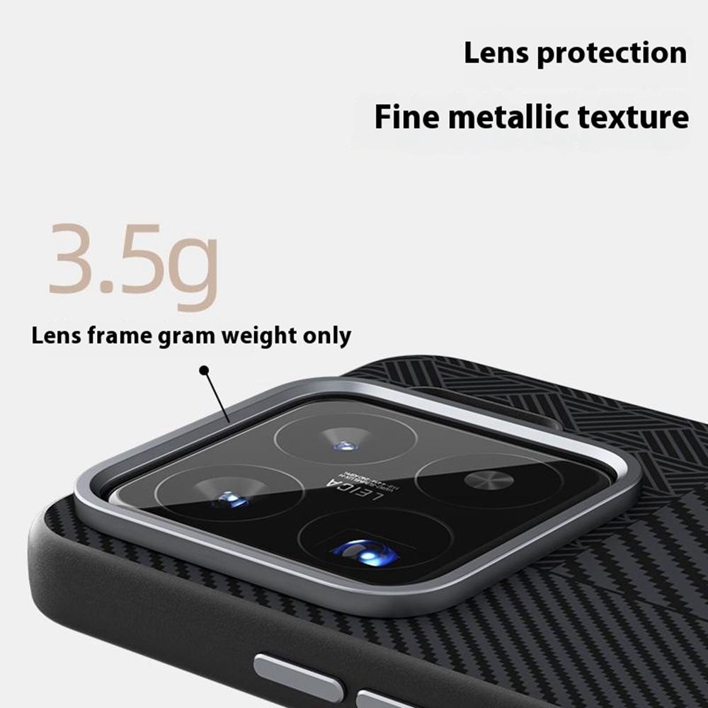 ABEEL For Xiaomi 15S Pro Case PC+TPU+Aluminum Alloy+PU Leather Phone Cover Compatible with MagSafe