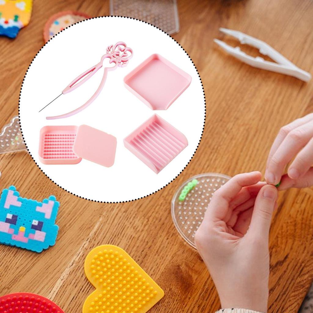 Beads Picking Tray Kit Sorting Saving for Iron Enthusiasts Pink DIY Crafts User