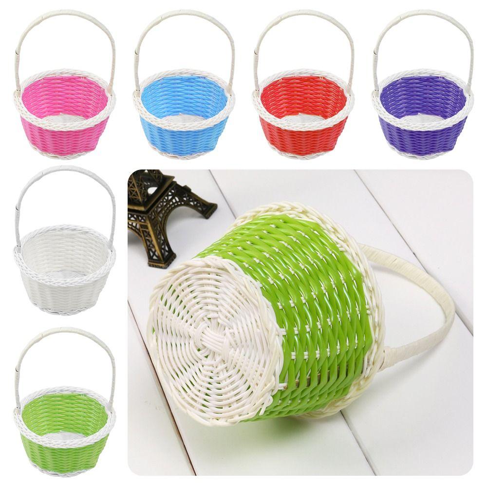 Plastic Vine Storage Baskets Shopping Storage Hamper Basket  For Plant Home Wedding