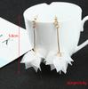 Big Blooming Flower Pendants Women's Earrings Plastic Korean Dangle Earrings boucle d'oreille brincos Wholesale Ear Zircon