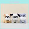 Adorable Plush Dog Keychain With Glasses Cute Cartoon Doll For Bags And Accessories