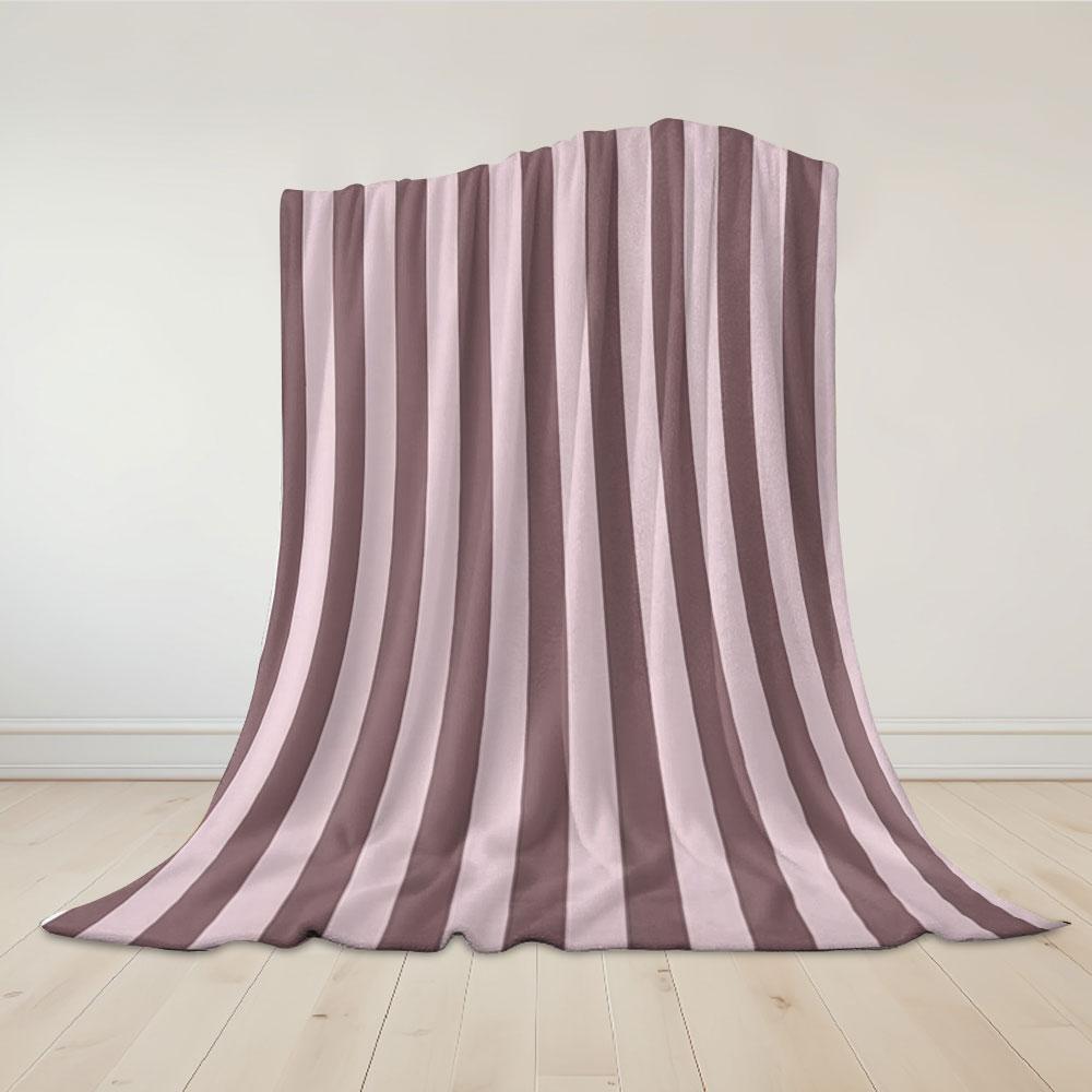 Solid Vertical Stripe Flannel Blanket Warm Soft Halloween Christmas Couch Warm Cozy Decorative Decor Gift for All Season
