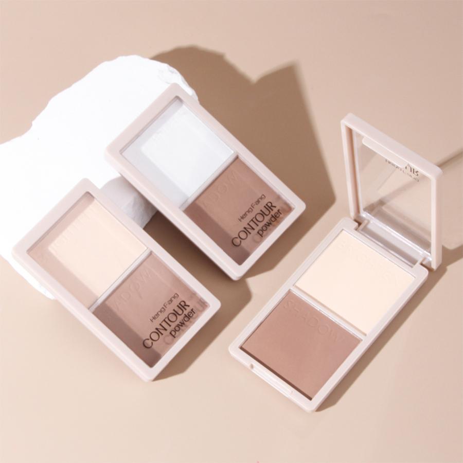 HENGFANG A Multi-purpose To Create 3D Little V Face Silky Smoothing Powder + Highlighter Cosmetics