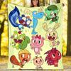 Happy Tree Friends4 printed throw blanket—lightweight,soft,warm;versatile blanket for all seasons—perfect as &air-conditioning throw,nap blanket