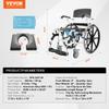 Shower Wheelchair 17.5in Al Alloy Commode Bathroom Wheelchair for Disabled