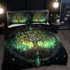 3pcs Green Tree of Life 3D Print Bedding Set Comfortable Duvet Cover King Queen Twin Single Size Bithday Gift Bedroom Decoration
