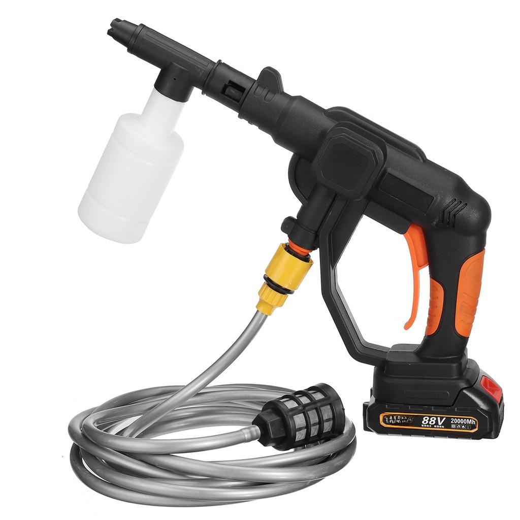 88V 50Bar Wireless Car Washer High Pressure Car Wash Water Gun Portable High Pressure Washer Foam With 20000 mAh Battery