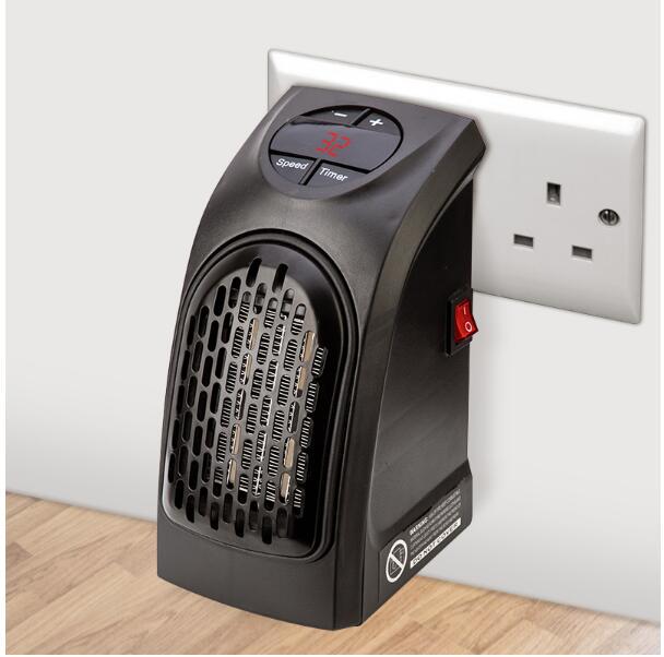 Electric Wall Heater Mini Portable Plug-in Personal Space Warmer Adjustable Thermostat Heating