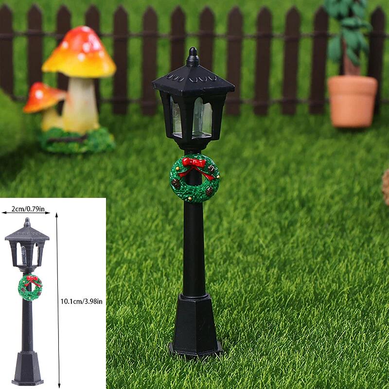 

4 шт./набір Міні Моделі Вуличних Ліхтарів Ляльковий Будиночок Вуличний Ліхтар Мікро-Ландшафт Аксесуари для Саду Феї