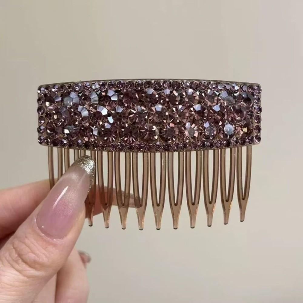 

Элегантный Гребень Зажим для Волос Густые Зубья Обратная Вставка Гребень Практичный Гребень для Челки Женский розовый