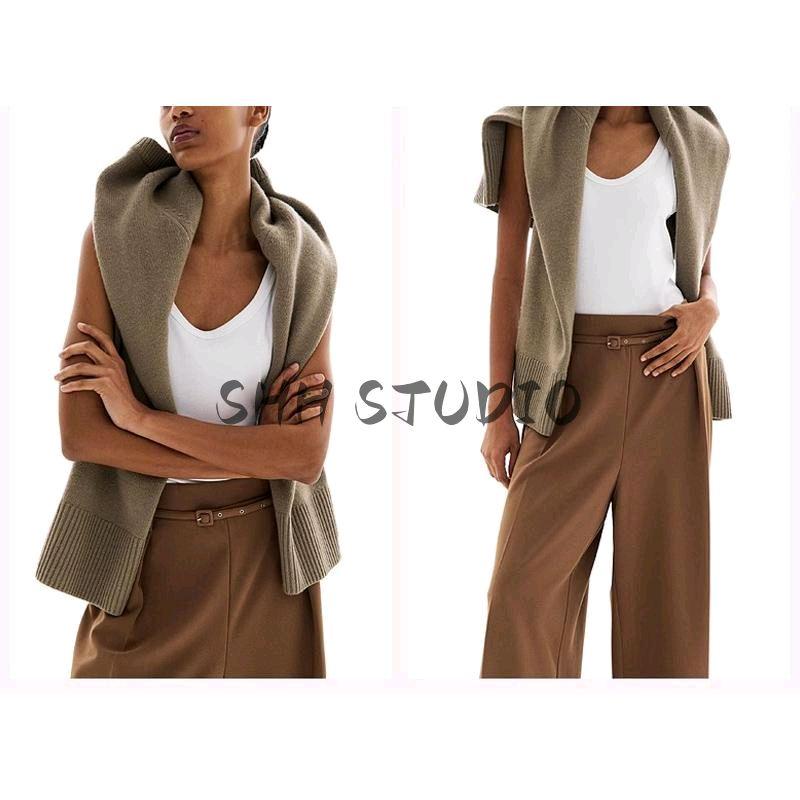 Spring New Arrival Women's Clothing French Retro Commute Minimalist Easiest for Match Loose Wide-Leg Casual Pants 1264858
