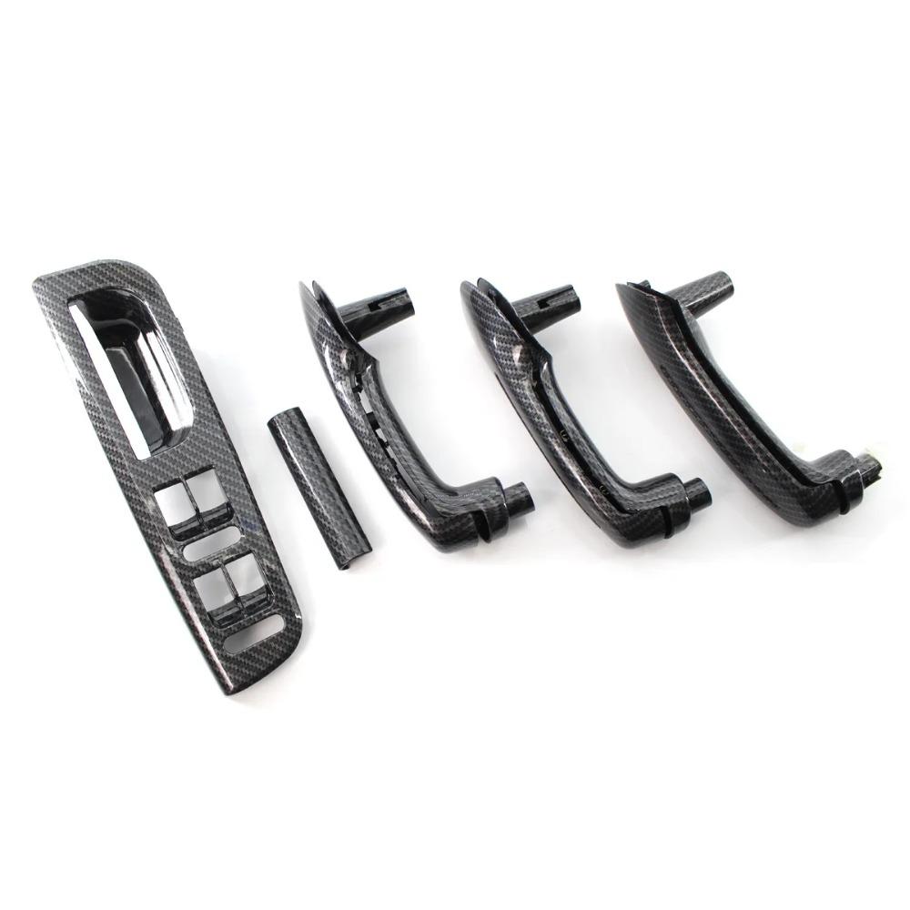 Front Rear Left Right Door Black Pull Grab Handle VW Bora Golf 4 MK4 for Jetta Carbon Fiber Style