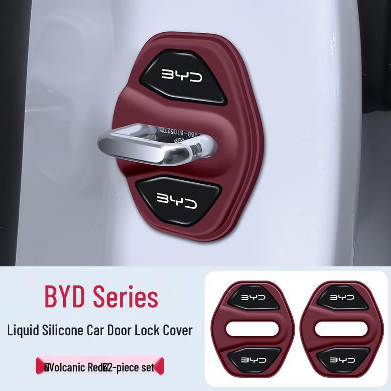 BYD Car Door Lock Cover: Qin, Han, Song Pro/Puls, Tang, Yuan, Dolphin, Seagull, Leopard - Shock Absorbing & Waterproof Sleeve
