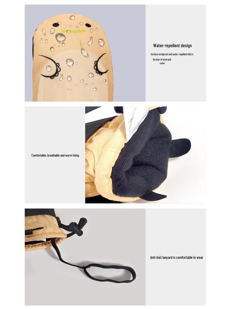 Kids' Windproof Waterproof Ski Gloves - Warm, Safe, Comfortable, and Lightweight for Cold Outdoor Sports