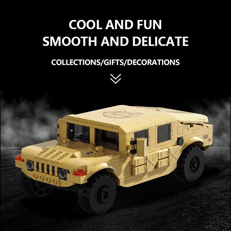 510PCS Military Vehicle H1 Building Blocks Sandy Off-road Car Model Bricks Educational Collection Children's Toys Holiday Gifts