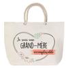 Beach Bag with Rope Handle Irreplaceable Grandma | Cotton Canvas Gift for Grandma Large Carry Bag &; Women's Sport