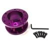50mm Aluminum Steering Boss Spacer, Universal, Silver, Black, Red, Blue, Purple (Purple)