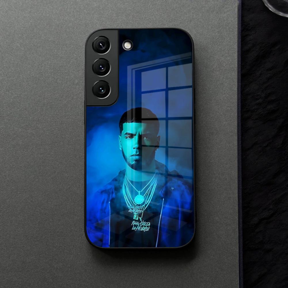 A-Anuel AA Phone Case Glass For Samsung Galaxy S21 S26 S25 S22 S20 S24 S23 Ultra Fe Plus A16 A34 A54 A24 Coque