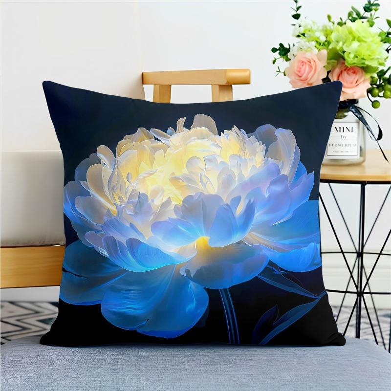 Beautiful Flower Pillowcase საერთო საცხოვრებლის დეკორაცია ოფისი მისაღები ოთახი სახლის ბალიშის ქეისი