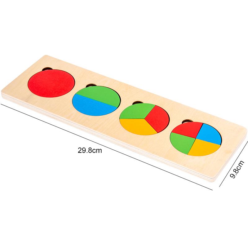Wooden Puzzle Shape Matching Board Baby Montessori Early Education Toys Wooden Handgrip Board Educational Toys for Children TMZ
