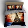 Eiffel Tower fireworks Bedding Duvet cover sets Duvet covers Pillowcases gifts (1 * Duvet Cover 2 * Pillowcases, without duvet insert)
