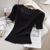 Elegantes Damen-Strickoberteil mit Rundhalsausschnitt, schmale Passform