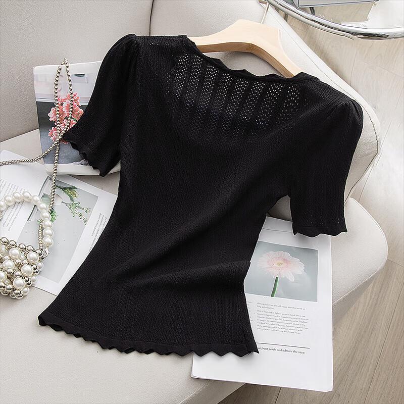 Elegantes Damen-Strickoberteil mit Rundhalsausschnitt, schmale Passform