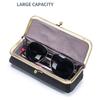 Automatic Closing Glasses Boxes Holder Genuine Leather Eyebrow Pencil Case  for Students