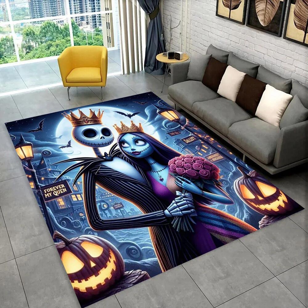 2025 New Christmas Cartoon The Nightmare Before Gift Carpet Rug for Bedroom Living Room Home Sofa Decoration,kid Decor Floor Mat
