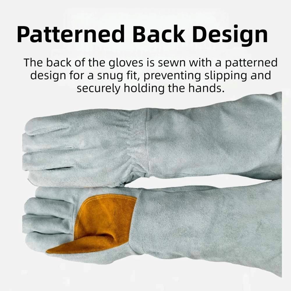 Langlebige dicke Schweißhandschuhe Rindsleder Schutzhandschuhe Hitzebeständige Handschuhe Industrieller Einsatz