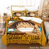 One Piece Luffy Boy 3pcs Bedding Set Pillowcase Anime Bedclothes Cartoon 3D Printed Kids Adult Child Boys Quilt Duvet Cover Gift