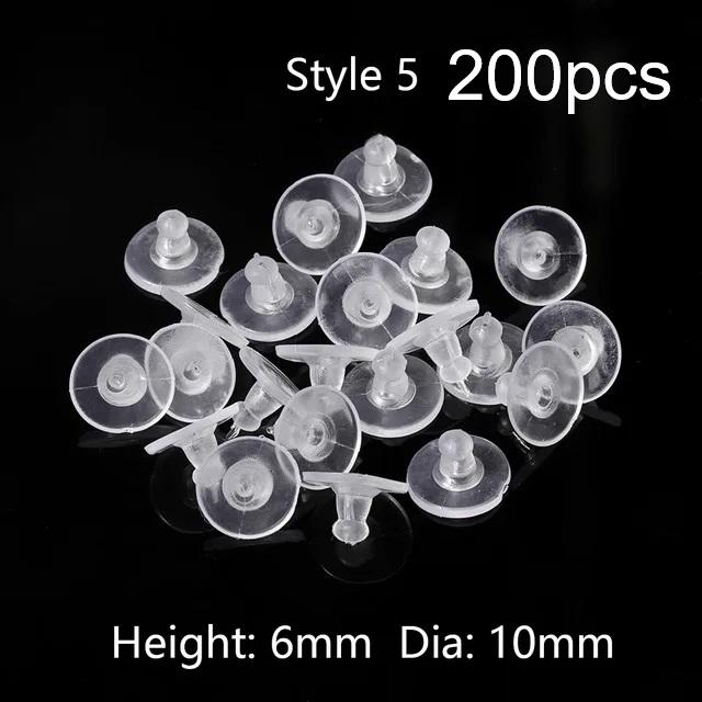 50pcs-1000pcs Soft Silicone Rubber Earring Back Stopper for Stud Earrings DIY Earring Findings Accessories Bullet Tube Ear Plugs