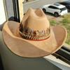 New Handmade Belt Suede Western Cowboy Hat Wide Brim Cowgirl Hat Party Hat  Stage Hat  Cattleman Knight Hat